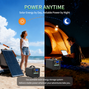 สถานีไฟฟ้าพกพา 300W 200WH พร้อมชุดระบบผลิตพลังงานแสงอาทิตย์ สำหรับการตั้งแคมป์กลางแจ้ง การใช้งานในบ้าน และสำรองไฟฉุกเฉิน - Product Image 5