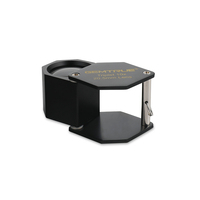 Black Diamond Loupe 10x Triplet Lens 20.5mm Jewelry Magnifier With Leather Case