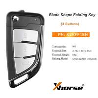 Llave Plegable XHORSE XSKFF1EN con Forma de Cuchilla y 3 Botones