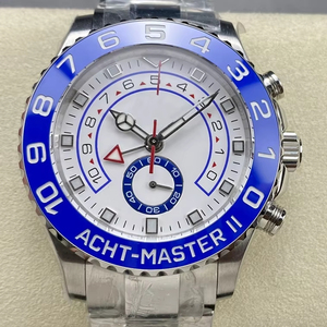 นาฬิกากันน้ำคุณภาพสูงสุดหรูหรา ขนาด 44 มม. โรงงาน KF รุ่น 116689 ตัวเรือนเหล็ก 904L กลไก 7750 หน้าปัดเซรามิกสีน้ำเงิน นาฬิกาเรือยอชท์ - Product Image 1