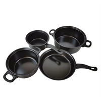 Ustensiles de cuisine 13 pièces en fonte noire Outils de cuisson Batterie de cuisine antiadhésive avec ensemble de casseroles et poêles