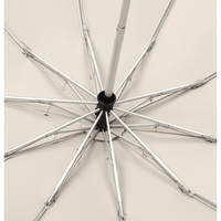 Parapluie entièrement automatique avec poignée à boucle annulaire, tige en alliage d'aluminium, baleines en fibre de verre 10 baleines, protection UV, grand format, pliable en trois sections