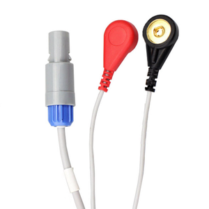 厂家供应4.0毫米母卡扣心电图电缆2导医用电缆 - Product Image 2