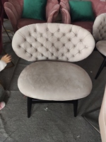 Canapé individuel en cuir de luxe moderne pour salon, fauteuil de détente avec design capitonné inclinable
