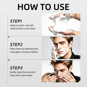 HUNMUI Limpiador facial para hombres, espuma de carbón, limpieza profunda, control de grasa, iluminador para pieles grasas - Product Image 4