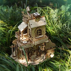 Modèle <span class=keywords><strong>de</strong></span> maison dans les arbres 3D en bois, puzzle à assembler soi-même, jouet éducatif intellectuel, cadeau d'anniversaire parfait pour les enfants - Product Image 4
