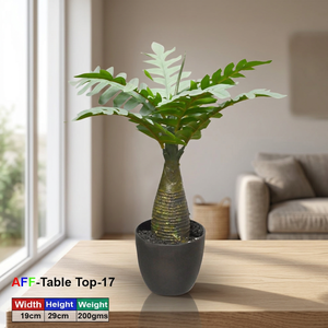 Plante artificielle en soie, palmier succulent en pot, décoration de table moderne, haute simulation, 12 pouces - Product Image 2