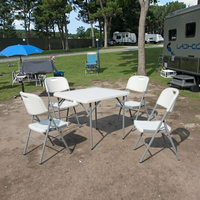 34 ''Extérieur 86cm Design Moderne Table Pliable Carrée en Plastique 4 Places Camping Table Pliante pour Hôpital Hôtel Entrée et Chambre à Coucher