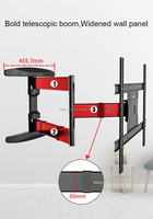 Support mural articulé pour téléviseur KALOC avec bras pivotant, compatible avec les écrans LCD LED de 40 à 70 pouces, support de moniteur réglable KLC-750-E