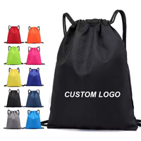 Sac de sport promotionnel personnalisé en polyester avec cordon de serrage, idéal pour le shopping et la gym, à prix abordable