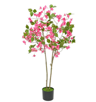 Arbre artificiel réaliste de bougainvillier, plante fleurie artificielle pour la décoration intérieure d'hôtels, centres commerciaux et restaurants