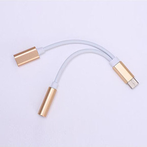Adaptador Divisor de Cable <span class=keywords><strong>USB</strong></span>-C Tipo C a Conector de Audio Auxiliar de 3.5mm para Auriculares y Cargador - Product Image 1