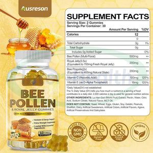 Ausreson Vegan phấn hoa ong Gummy bổ sung sức khỏe Hữu Cơ sữa ong chúa phấn hoa ong Gummies cho hỗ trợ miễn dịch - Product Image 3