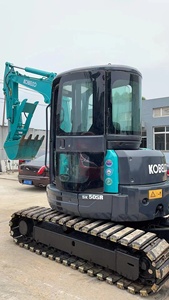 Excavadora de cadenas Kobelco SK50SR azul, equipo de construcción hidráulico, motor Yanmar, 110 kW de potencia, alta capacidad de excavación - Product Image 2