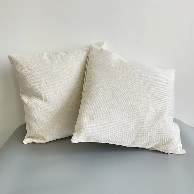 Süblimasyon 40x40cm 15.7 "x 15.7" 100% Polyester tuval kanepe yastık için fermuar ve cep ile kapakları özelleştirilmiş hediyeler