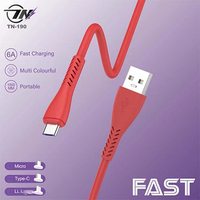Vente en gros TPE Micro USB 3.0 Connecteur Câble de charge rapide Type-C Câble de données USB pour Iphone Samsung