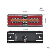 Feu arrière séquentiel LED 24V étanche pour camion, feu stop et clignotant pour remorque
