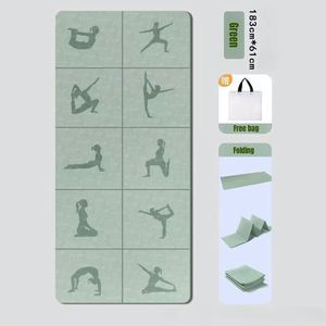 Tapete de Yoga Plegable Ecológico y Ligero de TPE de 6 mm, Portátil y Delgado para Viajes, Ejercicio y Fitness - Product Image 3