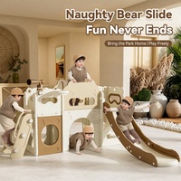 Toboggan modulaire multi-niveaux en PE pour enfants |   Plateforme d'escalade intérieure en plastique pour aire de jeux |   Parc sportif commercial pour enfants