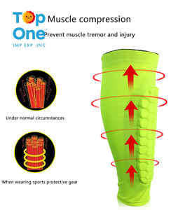 TopOne petit protège-tibia vente chaude manchon de Compression pour hommes femmes basket-ball football large épais EVA jambières - Product Image 5