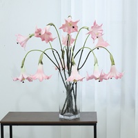 Fleur artificielle Mandala à tige unique, 2 têtes, fausse fleur pour hôtel, mariage, extérieur, accessoires de photographie, décoration murale, fleur trompette