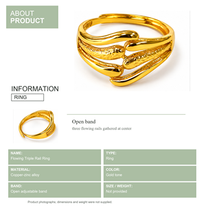 <b>Gold</b> Plated Wings Shape <b>Ring</b> Unisex Modern Fashion Jewelry Daily Wear - Product Image 2