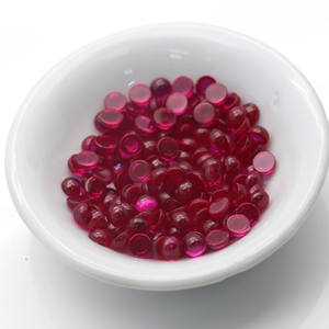 500 piezas al por mayor, cabujones redondos de rubí sintético de laboratorio, cuentas de piedra de corindón sueltas, diamantes - Product Image 3