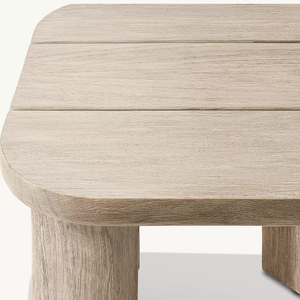 Tavolino Laterale RH Lagos in Teak con Piano Poligonale Irregolare, Gambe Curve Robuste, Venature Naturali, Stile Moderno Minimalista, Tavolino da Caffè per Esterni, Durevole - Product Image 4
