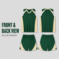 Uniforme de basket-ball personnalisé pour les jeunes, ensemble de maillot sans manches en mesh à col en V et short pour les tournois de basket-ball pour adolescents
