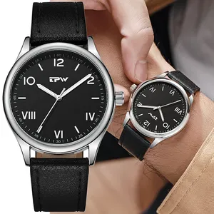 Montre pour hommes couro homens relógio luxo orologio uomo logotipo personalizado relógios