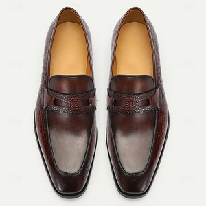 Zapatos formales de cuero genuino para hombre, modelo 2026, textura de primera calidad, zapatos Oxford de punta puntiaguda para negocios - mocasines de lujo hechos a mano - Product Image 2