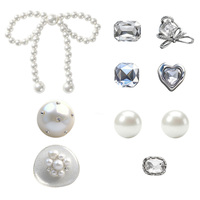 Ensemble de breloques pour sabots, perles et strass, accessoires de chaussures DIY à clipser, décorations papillon et fleur, multi-styles, cadeau