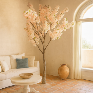<span class=keywords><strong>Arbre</strong></span> de cerisier européen artificiel de grande taille, facile à assembler, fleurs artificielles, décoration intérieure/extérieure, fleurs roses réalistes, Noël - Product Image 4