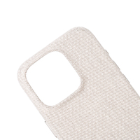 Étui de téléphone en lin beige pour iPhone, coque de protection minimaliste, légère et fine