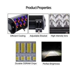 Đèn <span class=keywords><strong>LED</strong></span> thanh Barra Offroad White Amber 4X4 làm việc ngoài trời 20 inch 288W ba hàng đèn <span class=keywords><strong>LED</strong></span> - Product Image 3