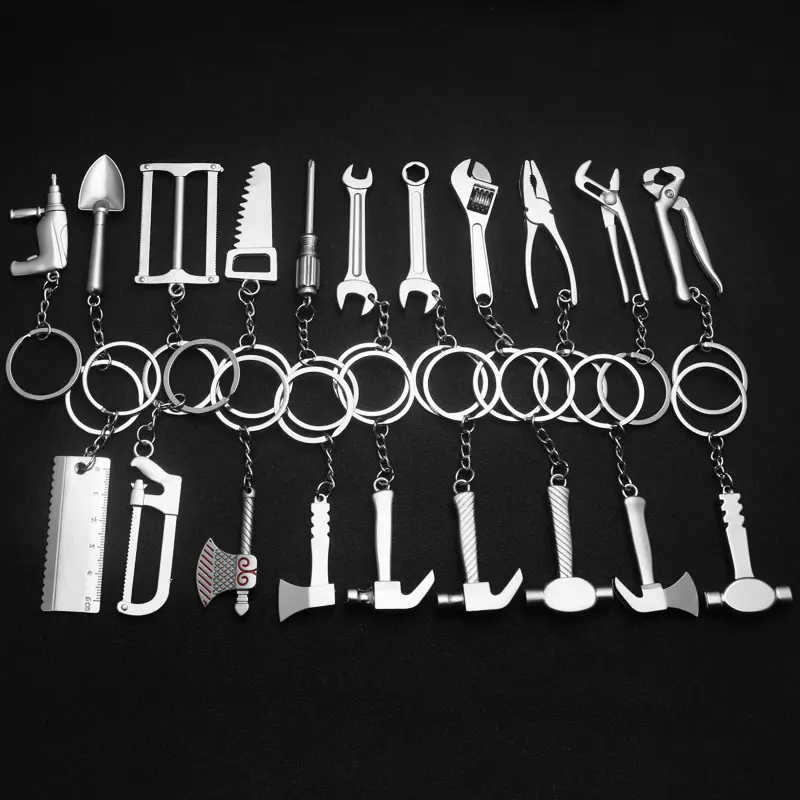 Hot Sale Mini Hardware Tool Keychains For Men Multitool Car Bag Keyring Spanner Hammer Wrench Screwdriver Key Chains