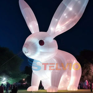 Modèle de <span class=keywords><strong>lapin</strong></span> <span class=keywords><strong>blanc</strong></span> géant gonflable décoratif avec éclairage LED, <span class=keywords><strong>lapin</strong></span> gonflable publicitaire pour les événements - Product Image 5