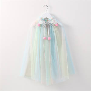 Cape de princesse colorée pour filles, cape en tulle pour enfants pour Halloween, Noël, fêtes - Product Image 1