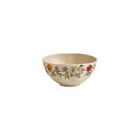 Ensemble de bols et d'assiettes en céramique à motifs floraux vintage, vaisselle élégante pour la salle à manger à la maison, collection de vaisselle compatible avec le micro-ondes