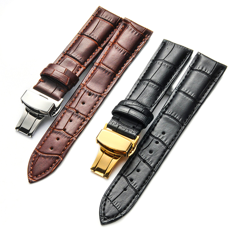black leather with black thread