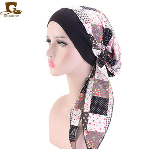 Bonne qualité Juding femmes Stretch bandeau foulard pastorale <span class=keywords><strong>coton</strong></span> <span class=keywords><strong>chimio</strong></span> Pirate chapeau TJM-329 - Product Image 3