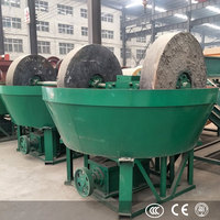 Broyeur à moulin humide économique Afrique 1400, machine de broyage avec moteur et roulement, capacité 0,6-0,8 Tph pour quartz, pierre et minerai d'or
