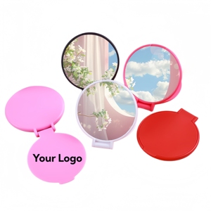 Specchietto Pieghevole Personalizzato con Logo, Compatto e Portatile per Trucco, da Viaggio, per Donne e Ragazze, Uso Quotidiano - Product Image 2