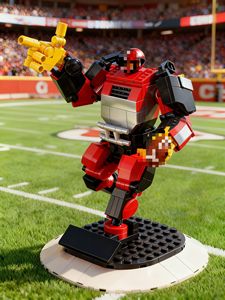 Bloques de Construcción de Robot Gigante <span class=keywords><strong>Guerrero</strong></span> de Fútbol, Juguete de Construcción de Modelo ABS, Figura de Robot Deportivo Personalizado, Decoración de Campo, Set de Regalo - Product Image 3