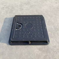 Couvercle de manhole carré léger en composite BMC FRP 500x500mm pour drainage