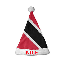 Chapeau de Noël personnalisé avec motif Tonga, bonnet de Noël en polaire avec pompon, couvre-chef festif pour cosplay de Noël et performance scénique