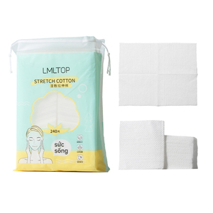 Tampons en coton extensibles pour le levage de toner Doux Absorbant Convient aux courbes du visage Réutilisable <span class=keywords><strong>Lavable</strong></span> 240Pcs Pack TOP-151 - Product Image 1