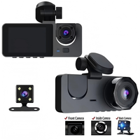Caméra de tableau de bord DVR 3 canaux, boîte noire, caméra de sécurité automobile, 1080P, WiFi, vision nocturne sans fil, enregistreur de trafic