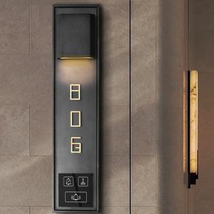 Elektronische houten slimme hotelwandkamerdeur LED-nummerborden DND MUR gastenservice deurplaatjes met deurbel - Product Image 3