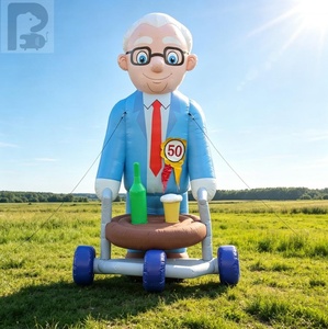 Globo Gigante Inflable de Personaje de Dibujos Animados Abraham Rollator Holland con Andador, Botella de Cerveza y Taza - Product Image 4